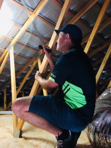 Inspecting a roof void as part of a termite inspection