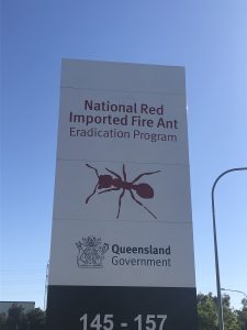 Fire ant centre sign