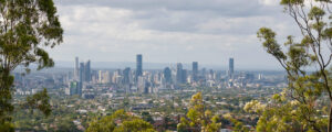View of Brisbane city from Mount Gravatt